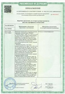 Сертификат на радиатор ГОСТ (Приложение)